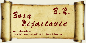 Bosa Mijailović vizit kartica